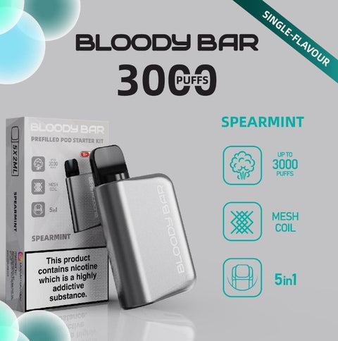 5 in 1 Bloody Bar 3000 Puffs Prefilled Pod (Pack of 5) Vape Club UK