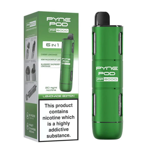 6 In 1 Pyne Pod PP6000 Disposable Vape (Box of 5) Vape Club UK