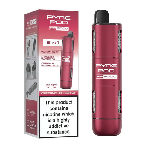 6 In 1 Pyne Pod PP6000 Disposable Vape (Box of 5) Vape Club UK