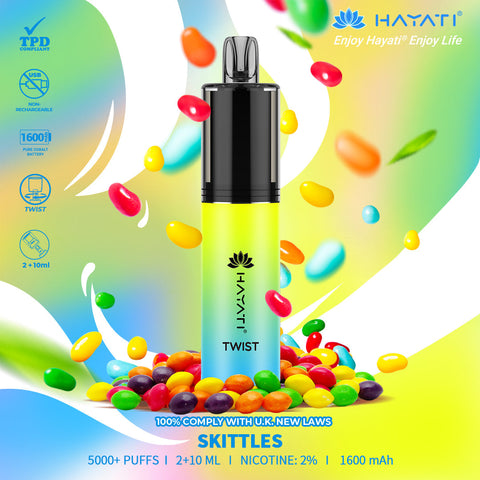 Hayati Twist 5000 Puffs Disposable Vape Pod Kit Box of 5