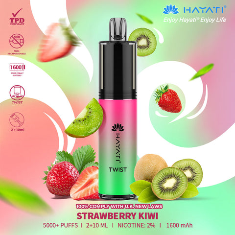 Hayati Twist 5000 Puffs Disposable Vape Pod Kit Box of 5