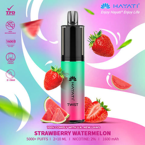 Hayati Twist 5000 Puffs Disposable Vape Pod Kit Box of 5