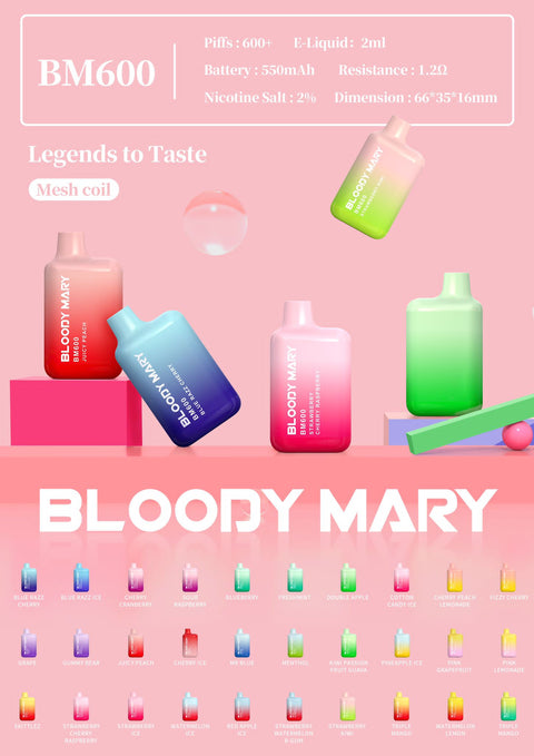 Bloody Mary BM600 Disposable Vape Pod Vape Club UK