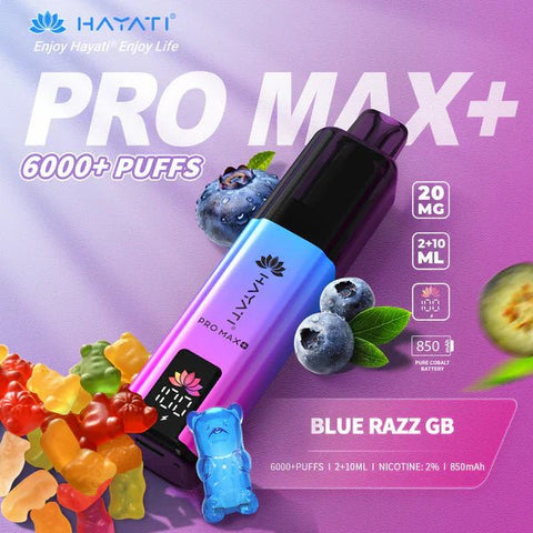 Hayat Pro Max+ 6000 Puffs Disposable Vape Vape Club UK