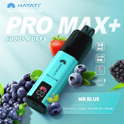 Hayat Pro Max+ 6000 Puffs Disposable Vape Vape Club UK