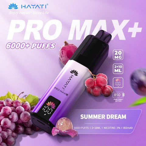 Hayat Pro Max+ 6000 Puffs Disposable Vape Vape Club UK