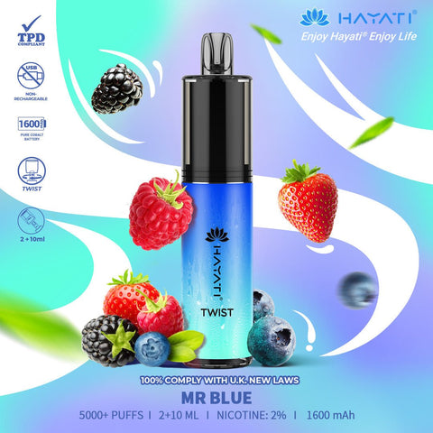 Hayati Twist 5000 Puffs Disposable Vape Pod Kit Vape Club UK