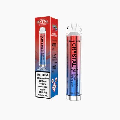 Super Crystal Xtreme Max 4000 Disposable Vape Pod Pack of 10 Vape Club UK