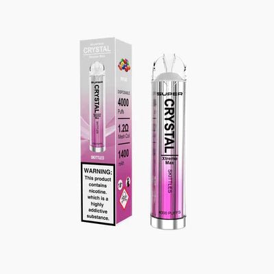 Super Crystal Xtreme Max 4000 Disposable Vape Pod Pack of 10 Vape Club UK