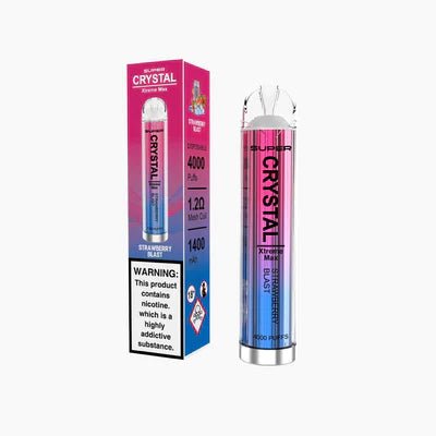 Super Crystal Xtreme Max 4000 Disposable Vape Pod Pack of 10 Vape Club UK