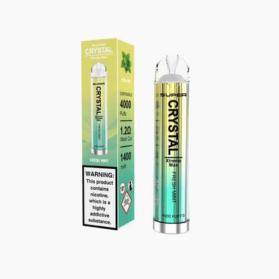 Super Crystal Xtreme Max 4000 Disposable Vape Pod Pack of 10 Vape Club UK