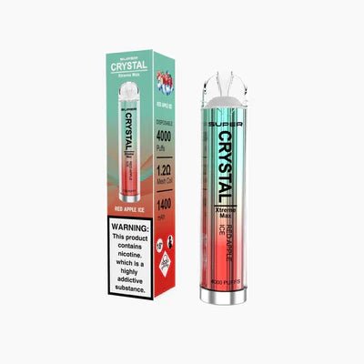 Super Crystal Xtreme Max 4000 Disposable Vape Pod Pack of 10 Vape Club UK