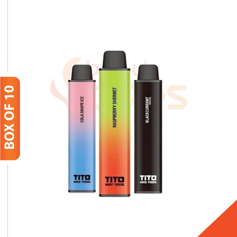 Tito Max 7000 Disposable Vape Pod Device Pack of 10 Vape Club UK