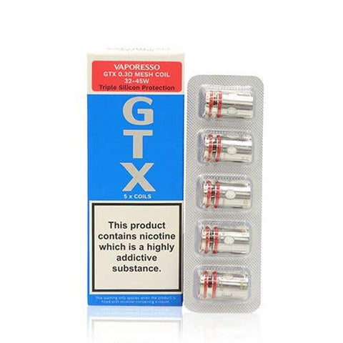 Vaporesso - GTX Replacement - Coils - Pack Of 5 Vape Club UK