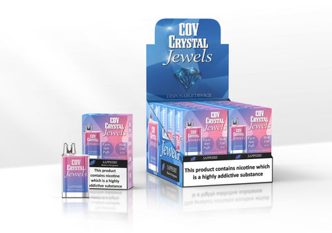 COV Crystal Jewels 600 Puff Disposable Vape Pod-Pack of 10 vapeclubuk.co.uk