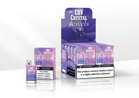 COV Crystal Jewels 600 Puff Disposable Vape Pod-Pack of 10 vapeclubuk.co.uk