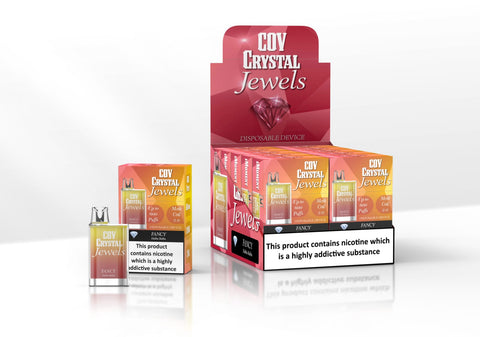 COV Crystal Jewels 600 Puff Disposable Vape Pod-Pack of 10 vapeclubuk.co.uk