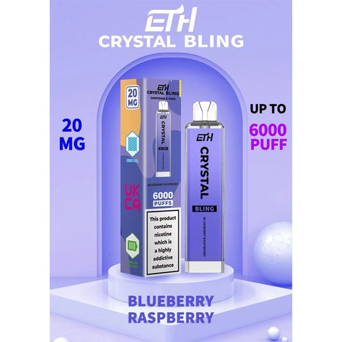 Crystal Bling 6000 Disposable Vape Puff Pod Device vapeclubuk.co.uk