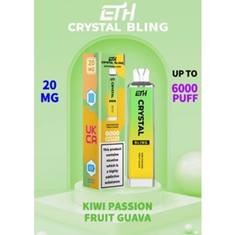 Crystal Bling 6000 Disposable Vape Puff Pod Device vapeclubuk.co.uk