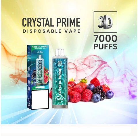 Crystal Prime 7000 Puffs Disposable Vape (Pack of 10) Vape Club UK