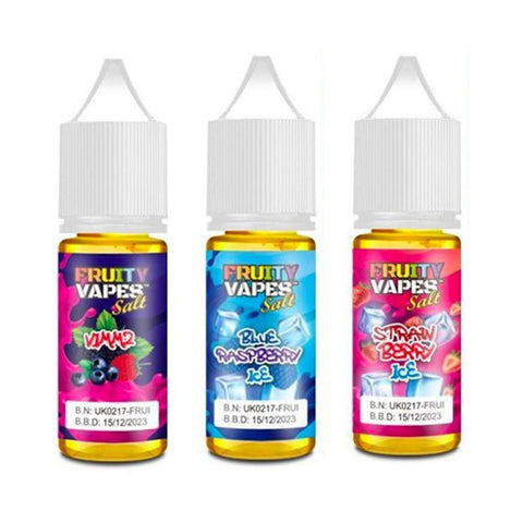 Fruity Vapes Salt 10ml Nic Salts Box of 10 vapeclubuk.co.uk