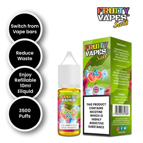 Fruity Vapes Salt 10ml Nic Salts Box of 10 vapeclubuk.co.uk