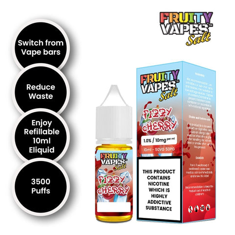 Fruity Vapes Salt 10ml Nic Salts Box of 10 vapeclubuk.co.uk