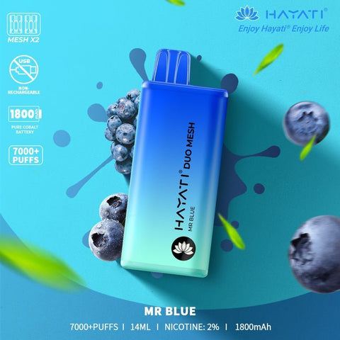 Hayati Duo Mesh 7000 Puffs Disposable Vape (Pack of 10) Vape Club UK