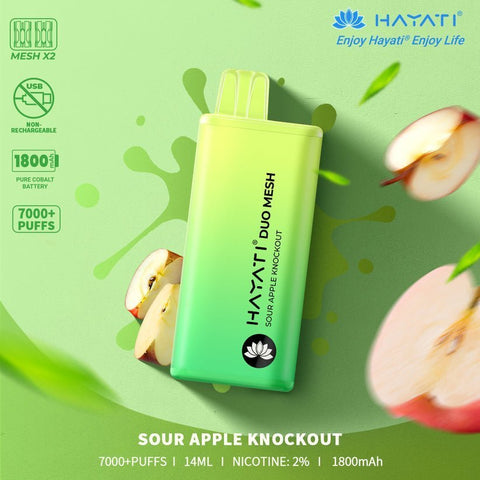 Hayati Duo Mesh 7000 Puffs Disposable Vape (Pack of 10) Vape Club UK