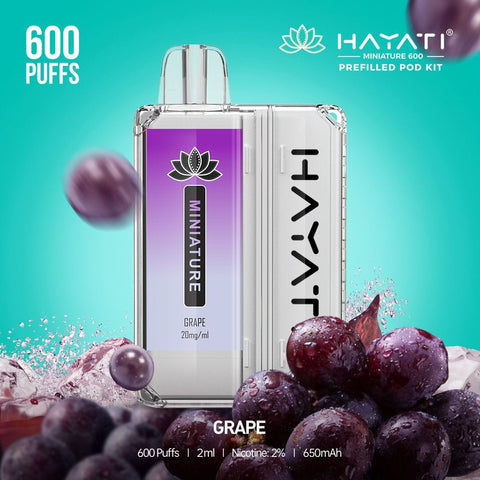 Hayati Miniature 600 Prefilled Pod Kit vapeclubuk.co.uk