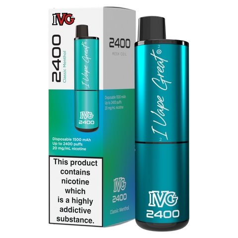 IVG 2400 Disposable Vape Pod Puff Bar Kit Box of 5 vapeclubuk.co.uk