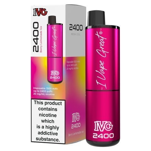 IVG 2400 Disposable Vape Pod Puff Bar Kit Box of 5 vapeclubuk.co.uk