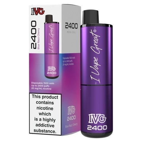 IVG 2400 Disposable Vape Pod Puff Bar Kit Box of 5 vapeclubuk.co.uk