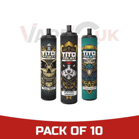 Tito Pro Max GD 10000 Disposable Vape Pod Pen Box of 10 vapeclubuk.co.uk