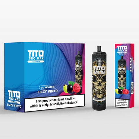 Tito Pro Max GD 10000 Disposable Vape Pod Pen Box of 10 vapeclubuk.co.uk