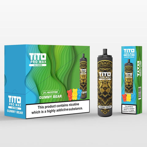 Tito Pro Max GD 10000 Disposable Vape Pod Pen Box of 10 vapeclubuk.co.uk