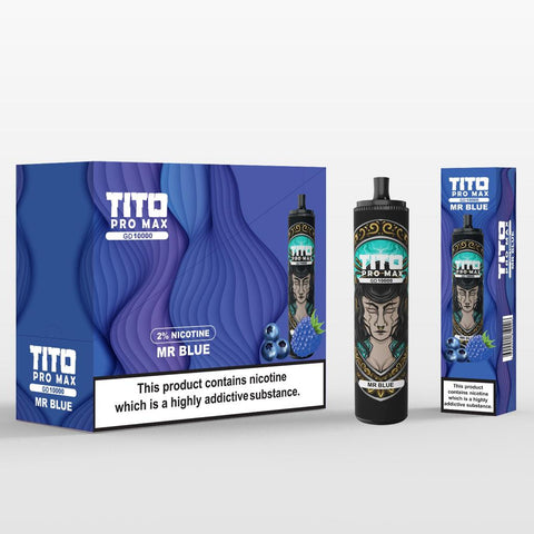 Tito Pro Max GD 10000 Disposable Vape Pod Pen Box of 10 vapeclubuk.co.uk