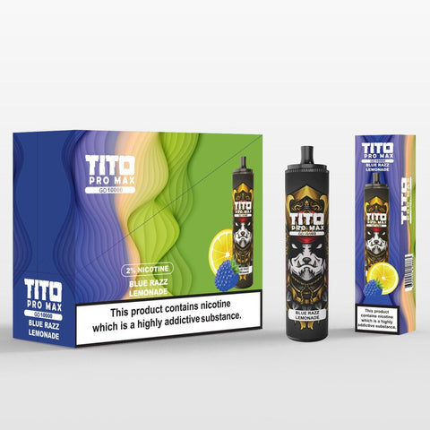 Tito Pro Max GD 10000 Disposable Vape Pod Pen Box of 10 vapeclubuk.co.uk